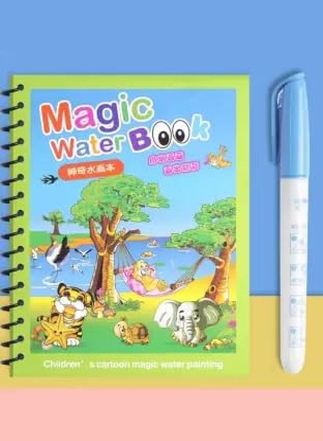 SCHNAPPI Magical Water Coloring Book |Drawing Book with Magic Pen for Toddlers |Early Education Doodle Painting Books |Reusable Alphabet Magic Book Gift for Birthday Diwali (Pink) - Image 2